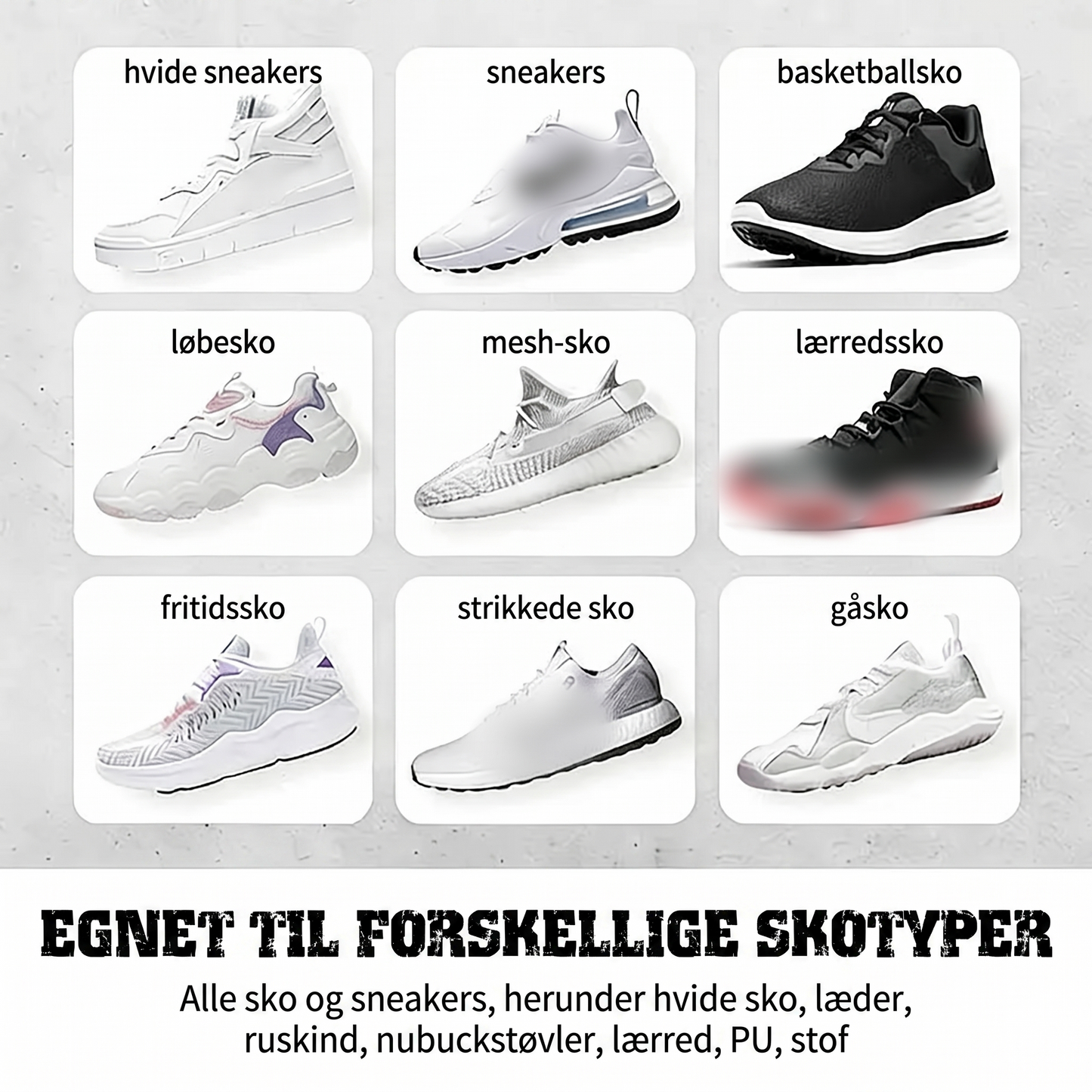 Vandfri skumrens til hvide sko & sneakers