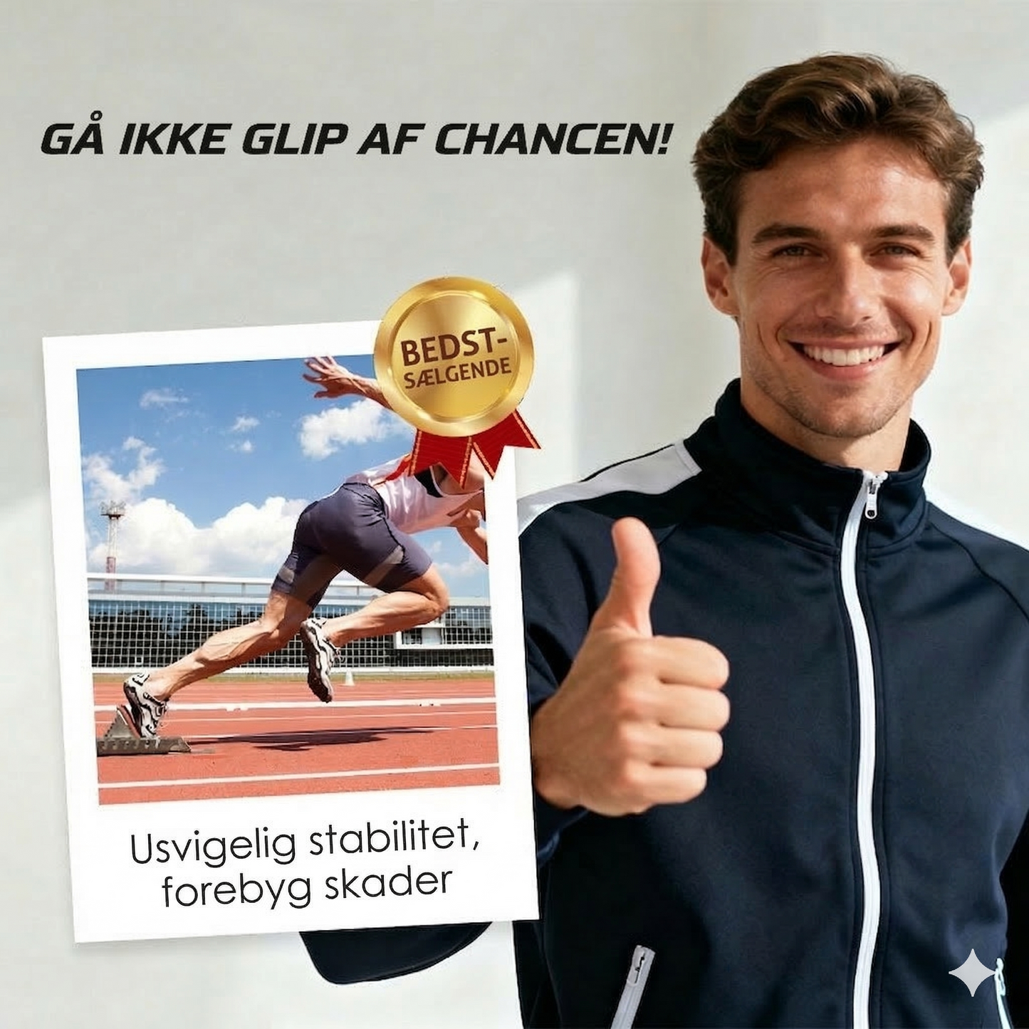 Sportsindlæg med Vridningsstabil TPU-skal og Svangstøtte