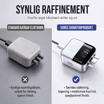 Smart USB-C opladerbeskyttelse med digital LED-skærm – Undgå overopladning
