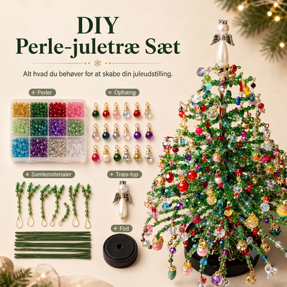 Skab dit eget juletræ med perler og glitrende DIY-dekoration