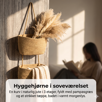 Pladsbesparende Væghængt Opbevaringskurv til Vertikal Organisering
