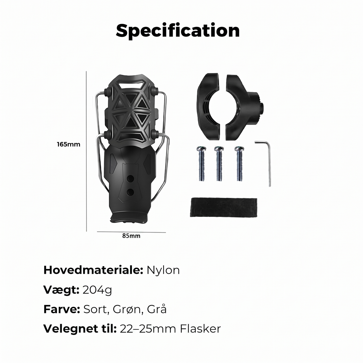 Adaptiv Flaskeholder til Cykel – 360° Rotation & Fleksibel Gitterstruktur