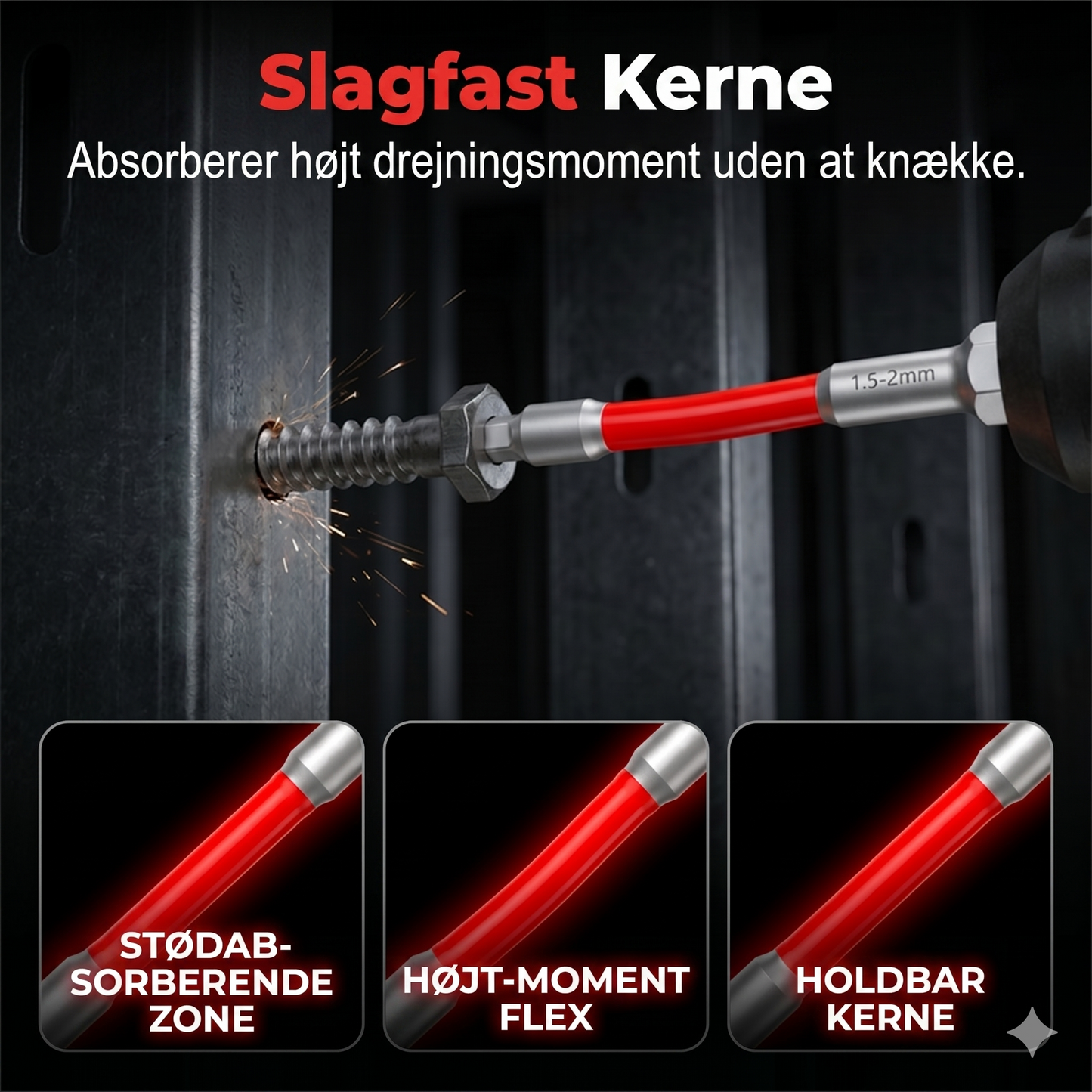 Præcisions 1/4" Sekskantbit med Magnetisk Trappedesign