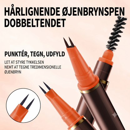 Dobbeltsidet Øjenbrynspen – Vandtæt med flydende spids