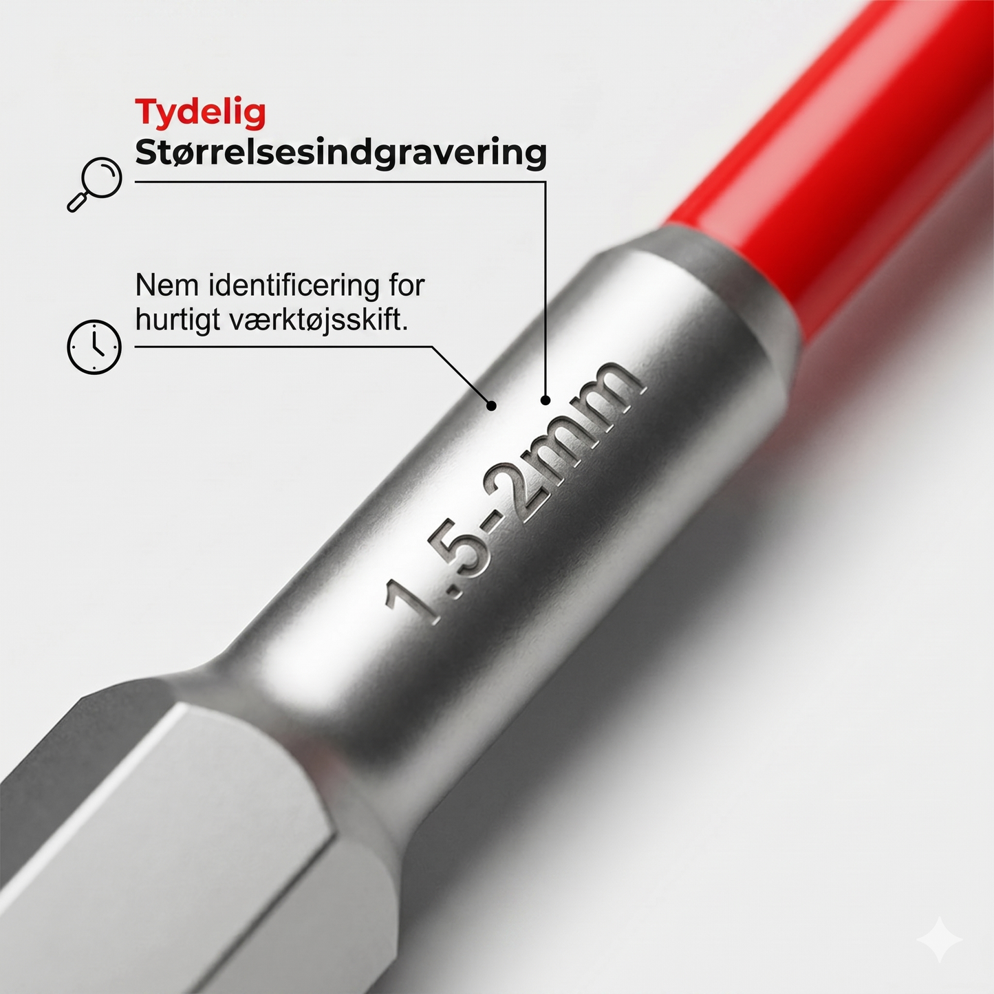 Præcisions 1/4" Sekskantbit med Magnetisk Trappedesign