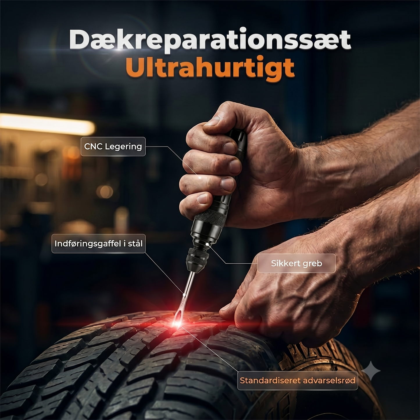 Professionelt Tubeless Reparationssæt – Til cykel & bil