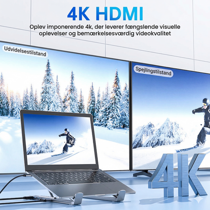 Pro Docking-stander til Laptop – 8-i-1 Hub med 4K HDMI & SD-læser