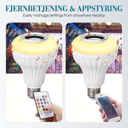 Smart musiklampe med indbygget Bluetooth-højtalere til stemningsfuld belysning og trådløs lyd