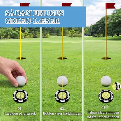 Green-aflæser og boldmarkør til golf Precision Golf