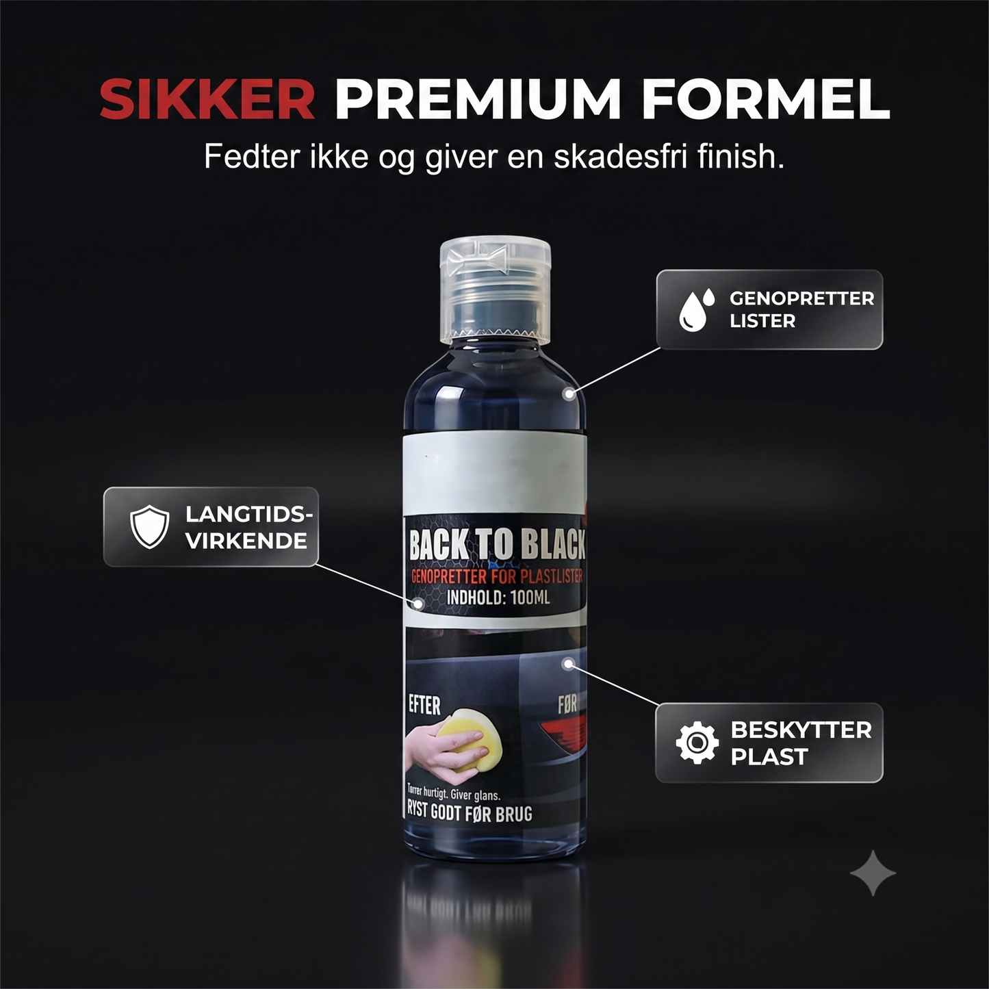 Plastikfornyer til Bil – Genskaber sort plastik