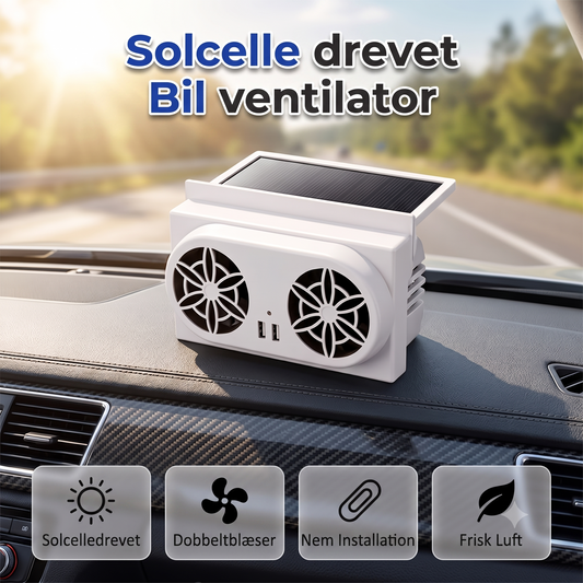 Soldrevet bilventilator – Køler bilen effektivt uden at bruge batteriet