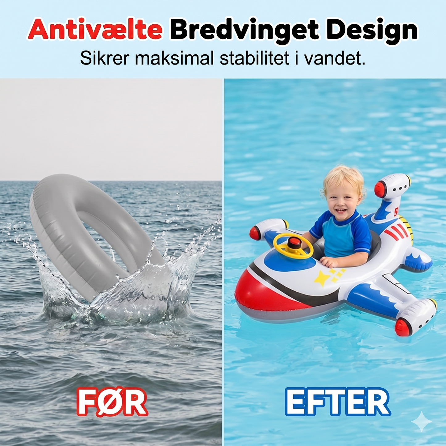 Oppustelig Badeflyver med Interaktivt Rat