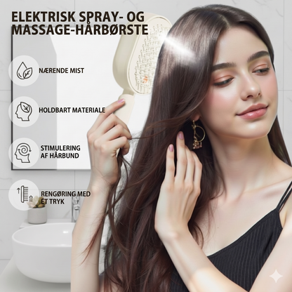 Elektrisk Hårbørste med Spray og Hovedbundsmassage