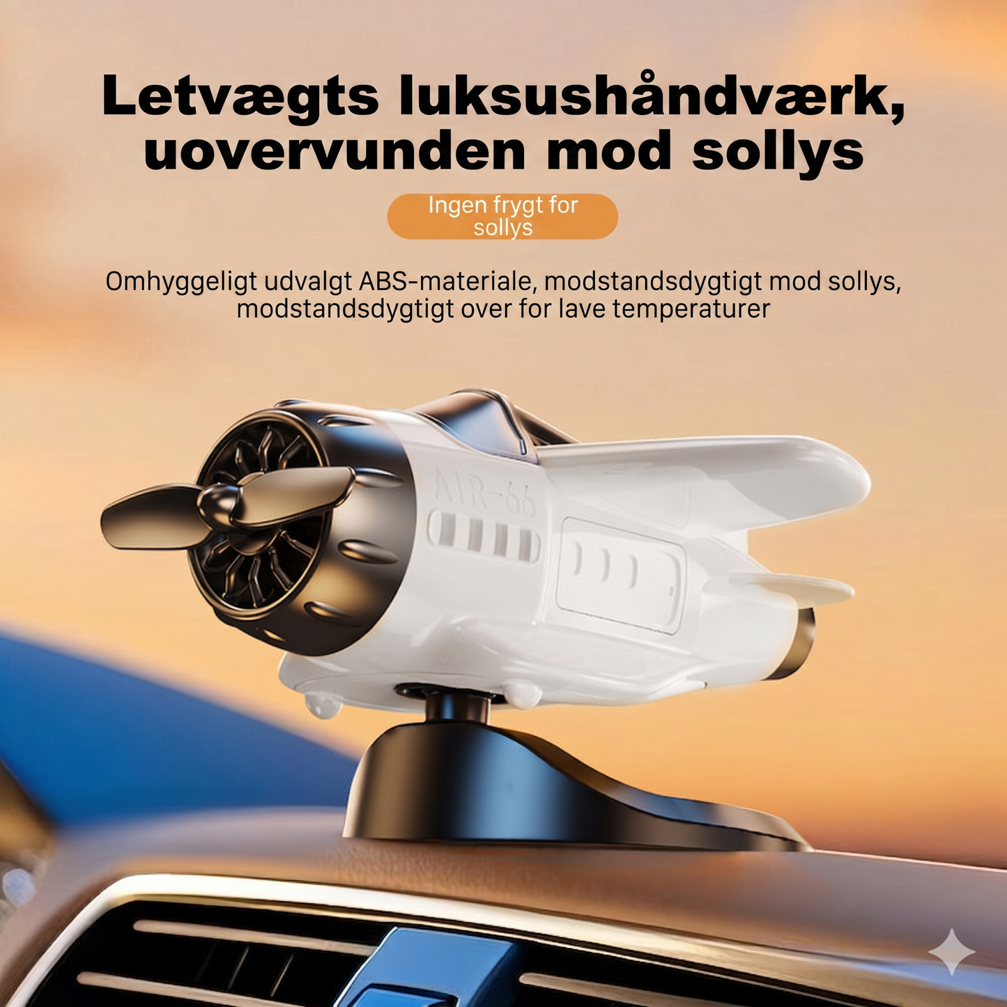 Smart Batterifri Solcelle Flyfigur til Bilens Instrumentbræt