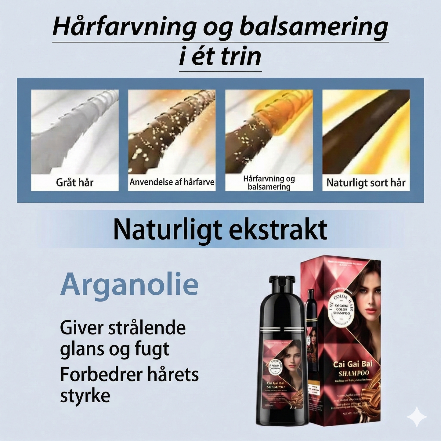 Naturlig Urte Hårfarveshampoo – Skånsom & Plejende