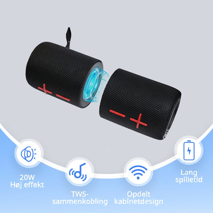 Todelt trådløs Bluetooth-højttaler med magnetisk samling