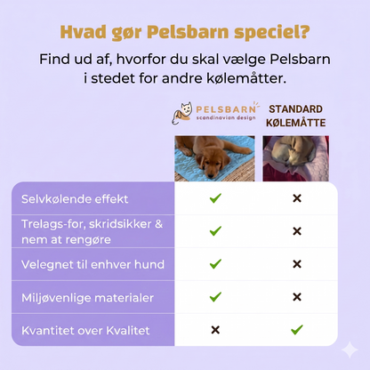 Naturlig og Sikker Kølemåtte til Kæledyr