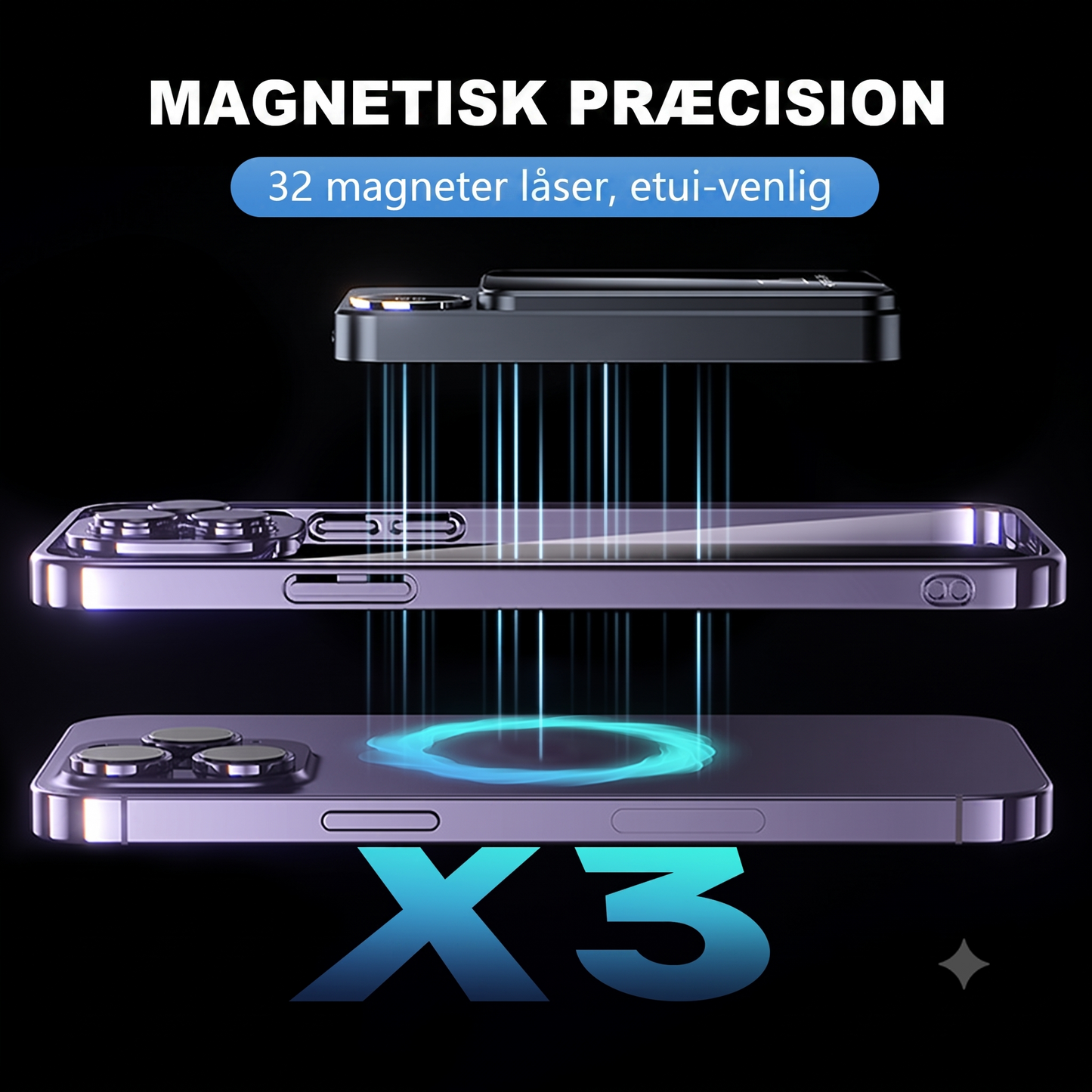Slim Magnetisk Powerbank – 15W trådløs & 22.5W hurtigopladning