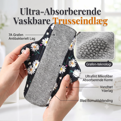 Vaskbart Genanvendeligt Grafen Menstruationsbind med Trykknapvinger