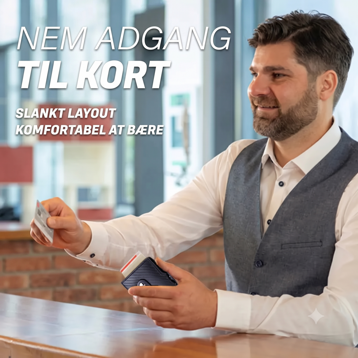 RFID-blokerende kreditkortfodral med sikkerhed mod datatyveri