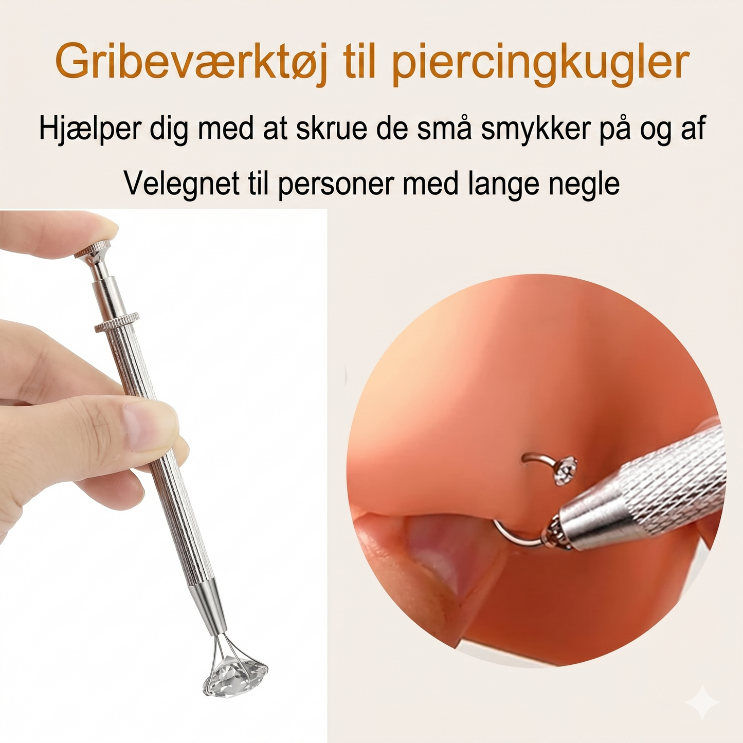 Hesteskoformet næsering – Indvendigt gevind & komfortabel