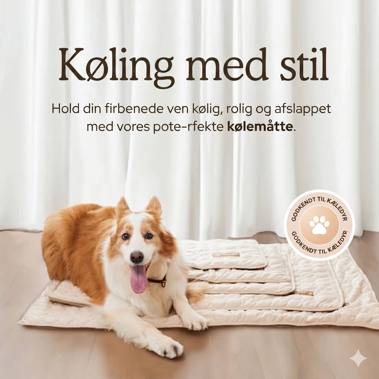 Naturlig og Sikker Kølemåtte til Kæledyr