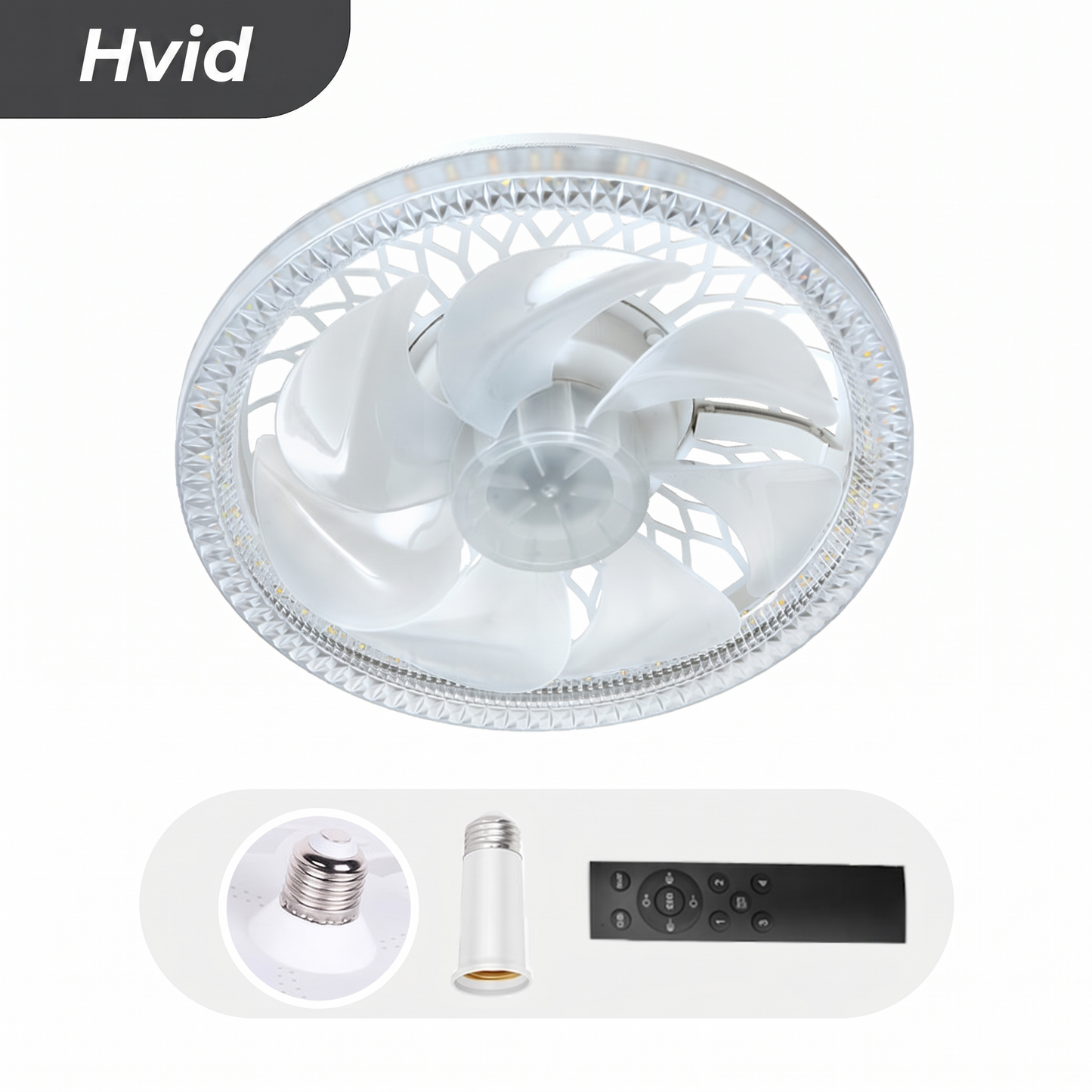 Dæmpbar 2-i-1 Loftventilator med Lampe og Fjernbetjening