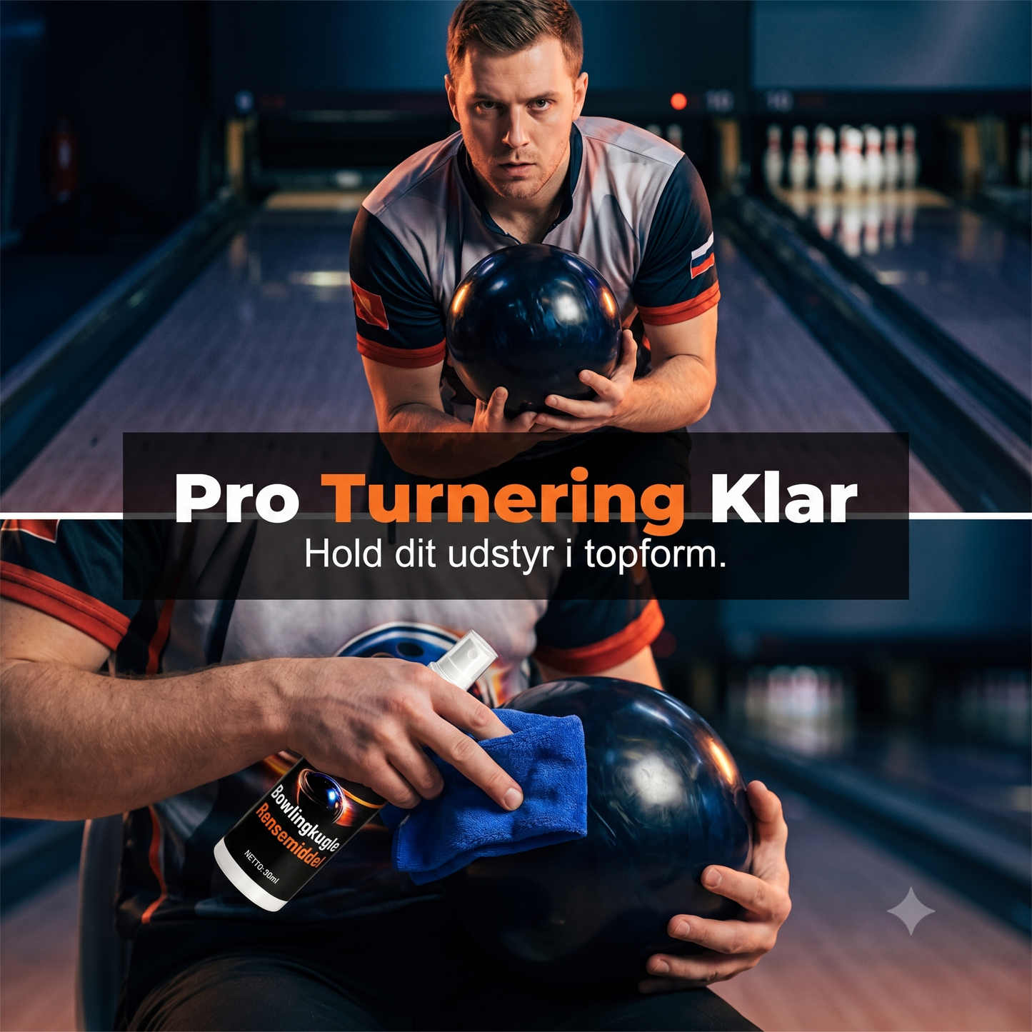 Professionel Olieopløsende Bærbar Bowlingkugle Rensespray med Absorberende Klud