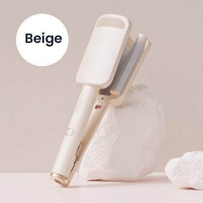 Professionelt krøllejern med brede ruller til smukke, svungne bølger