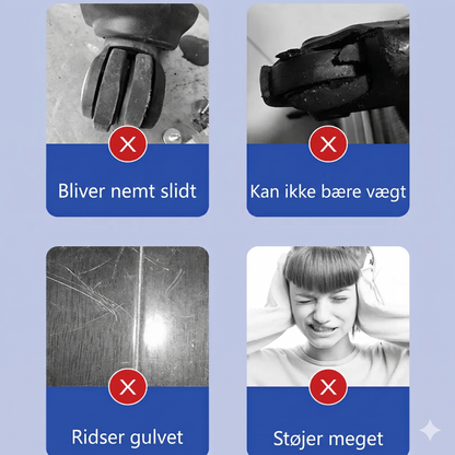 Lydløst og Glidende Møbelhjul med Fleksibel Montering
