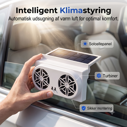 Soldrevet bilventilator – Køler bilen effektivt uden at bruge batteriet