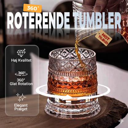 Vintage Heritage Roterende Whiskeyglas – Blyfrit Krystal med Prægninger