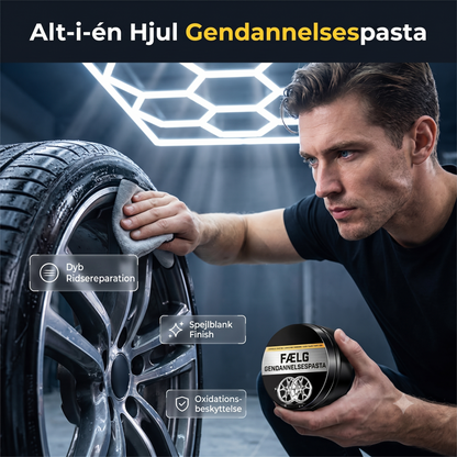 Simultan-virkende Overfladeudjævnende Alufælgspasta med Integreret Forseglingsfilm