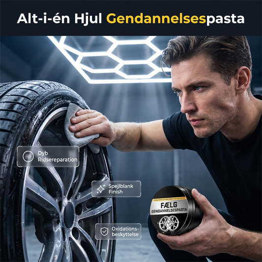 Simultan-virkende Overfladeudjævnende Alufælgspasta med Integreret Forseglingsfilm