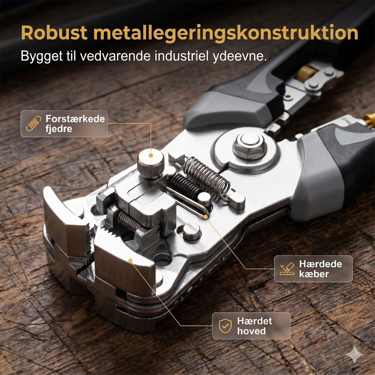2-i-1 Automatisk Selvjusterende Afisolertang og Krympetang