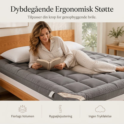 Blød, quiltet topmadras med sky-lignende komfort, 3D-quiltning og åndbart design til helårskomfort