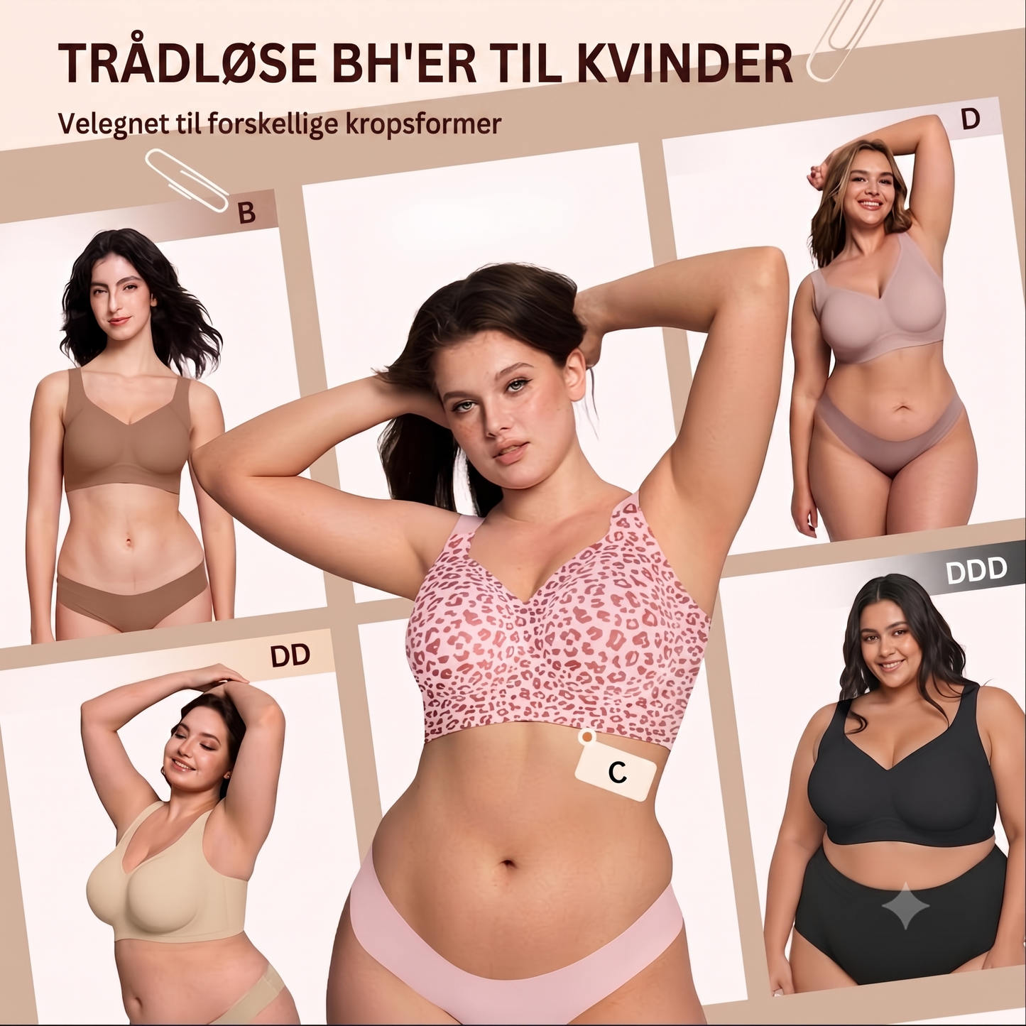 Bøjlefri 3D-støtte BH – Maksimal komfort & løft
