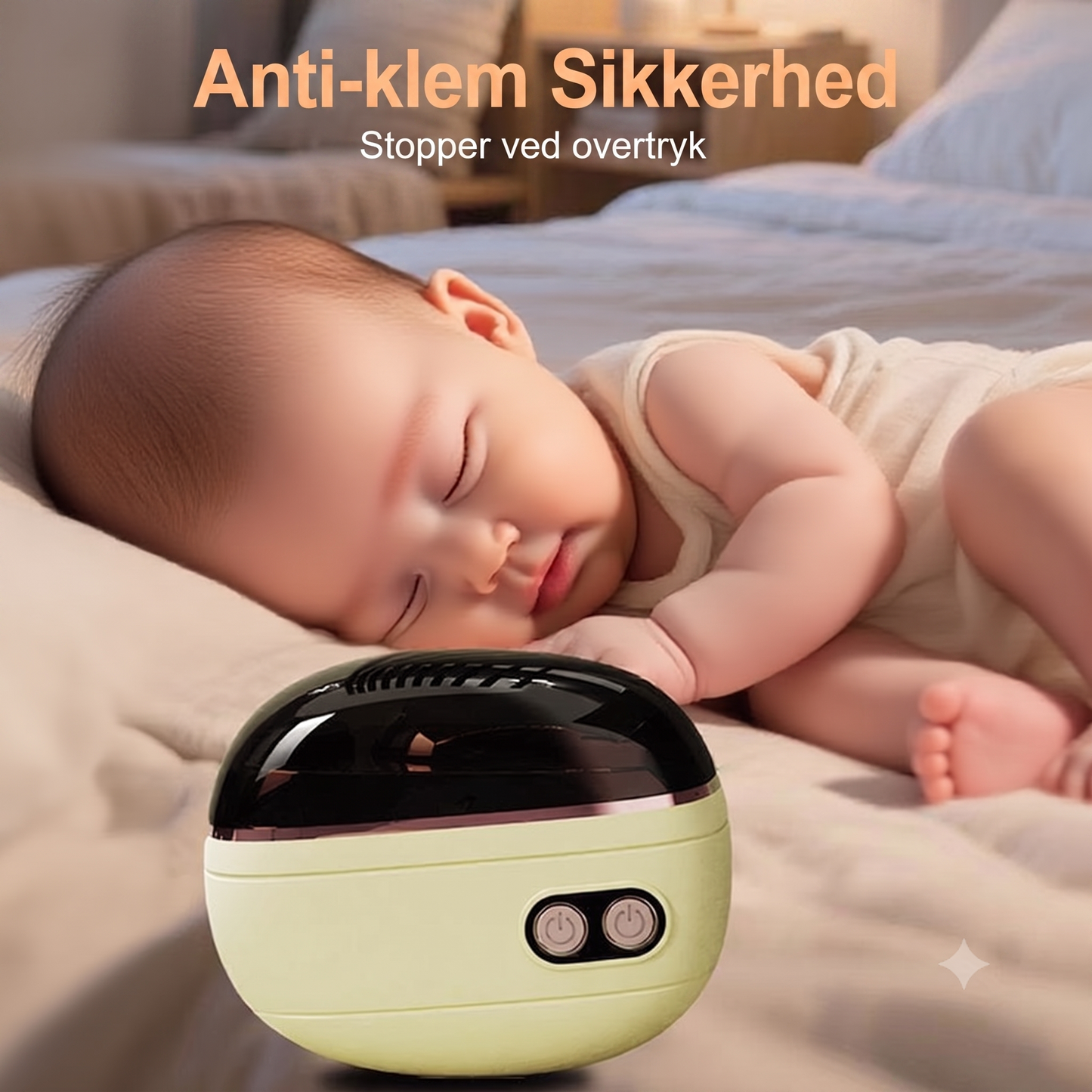 Skånsom elektrisk negleklippare med 360 graders slibning, LED-lys og anti-klém-funktion