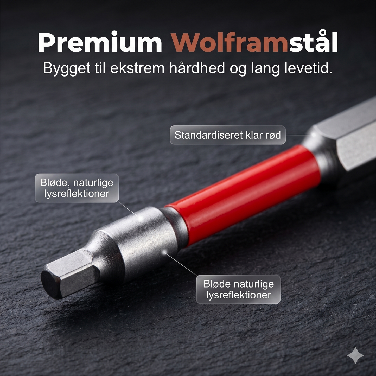 Præcisions 1/4" Sekskantbit med Magnetisk Trappedesign