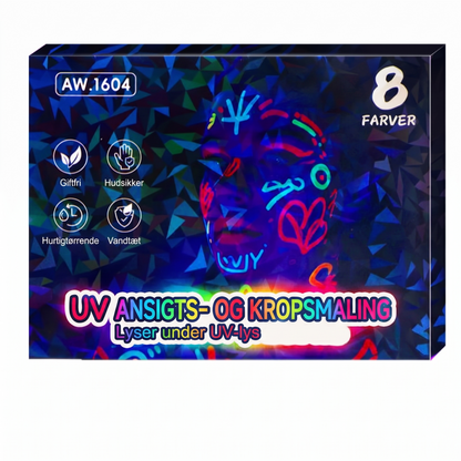 Hudvenligt UV-Glow Farvesæt til Ansigt og Krop
