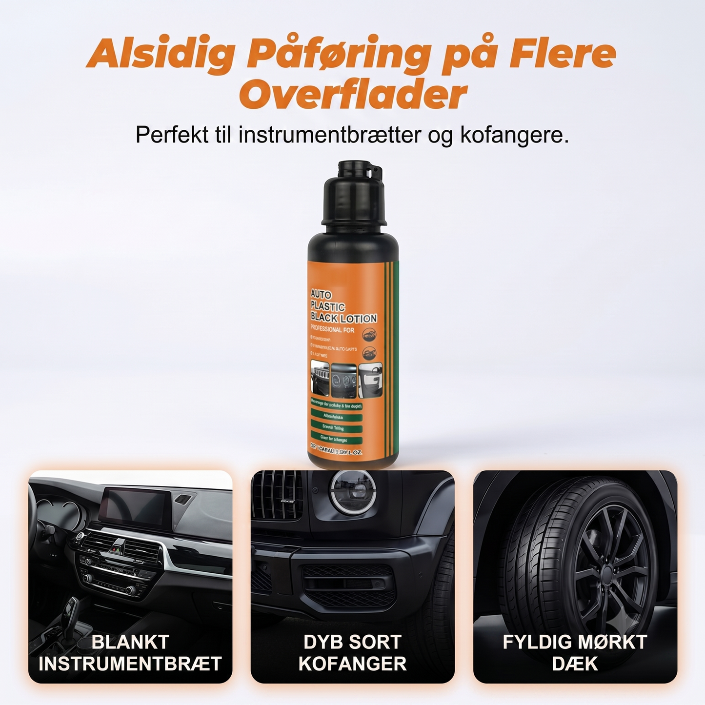 UV-beskyttende Klæbefri Dyb Sort Auto Plastpolering