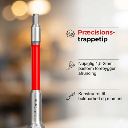 Præcisions 1/4" Sekskantbit med Magnetisk Trappedesign