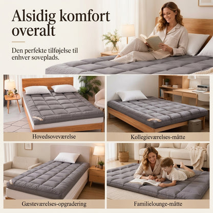 Blød, quiltet topmadras med sky-lignende komfort, 3D-quiltning og åndbart design til helårskomfort