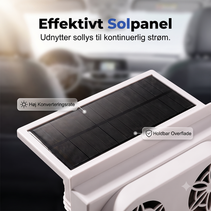 Soldrevet bilventilator – Køler bilen effektivt uden at bruge batteriet