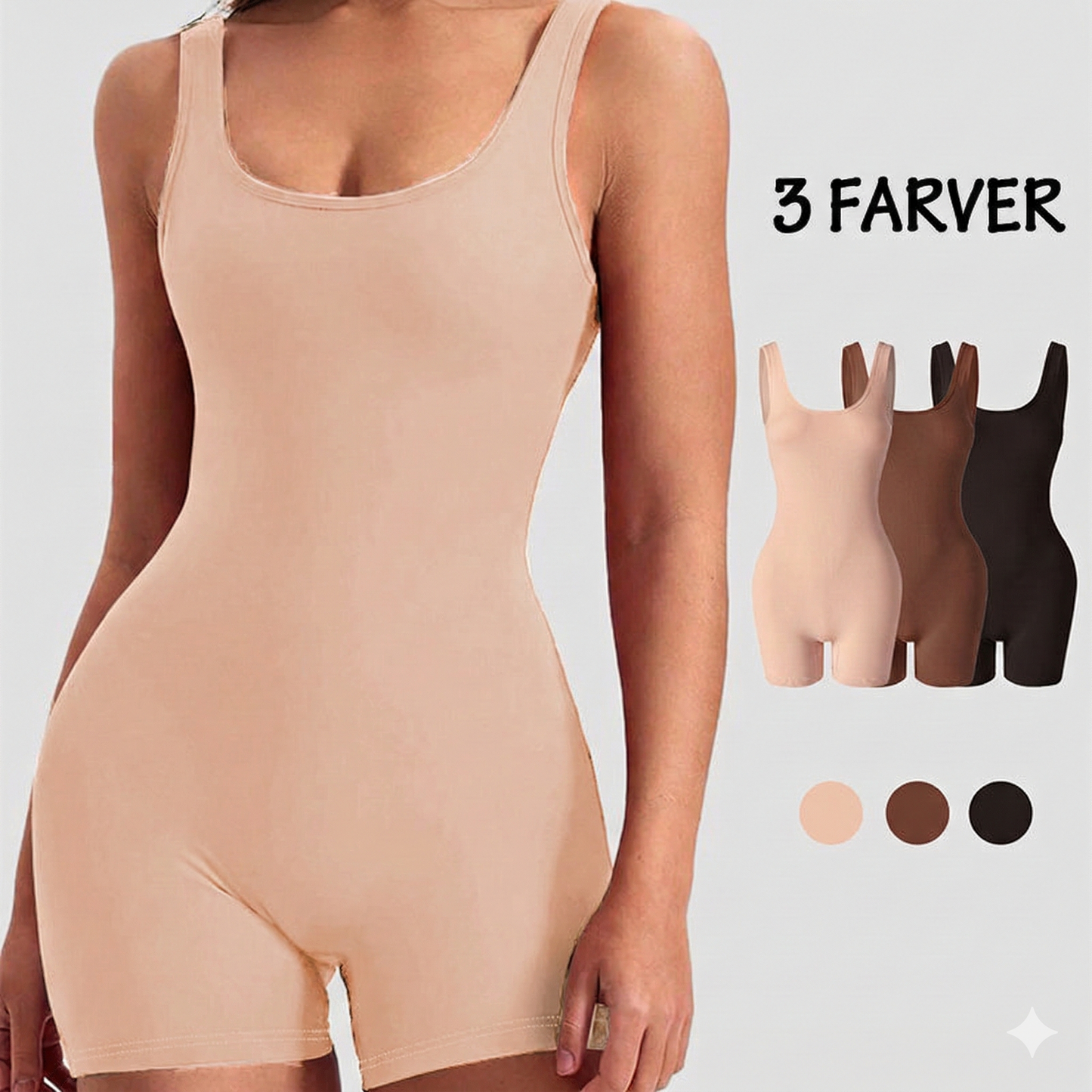Sømløs shapewear-body til hverdagskomfort