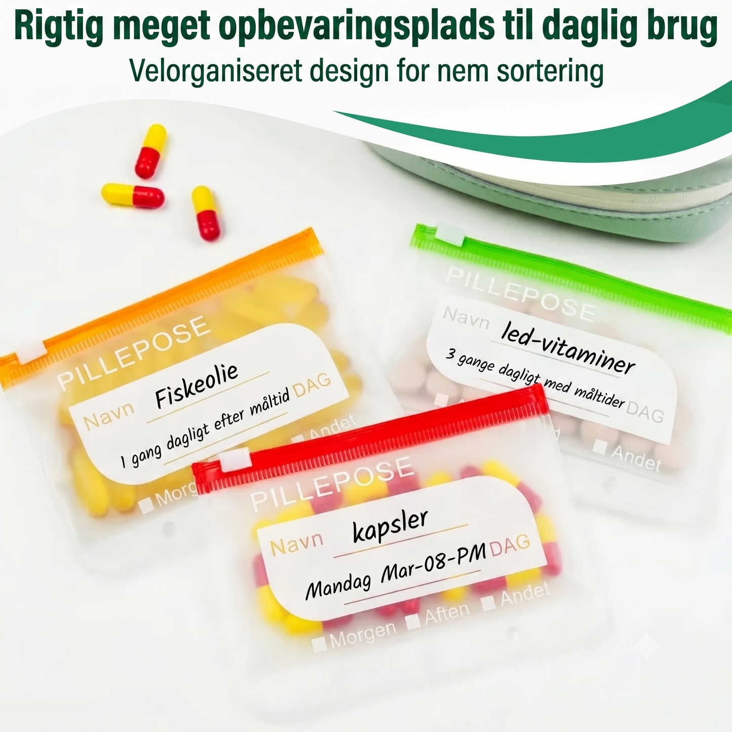 Diskret Pilleæske som Pung – Vandtæt ugeorganisator
