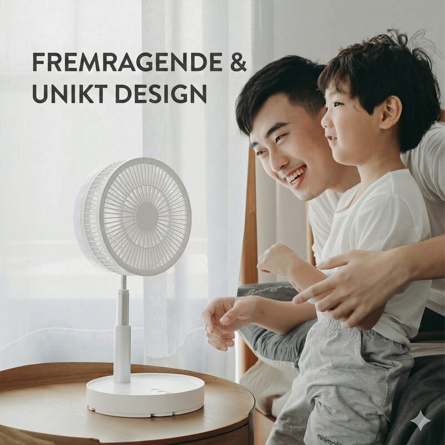 Sammenklappelig og Genopladelig Teleskopventilator