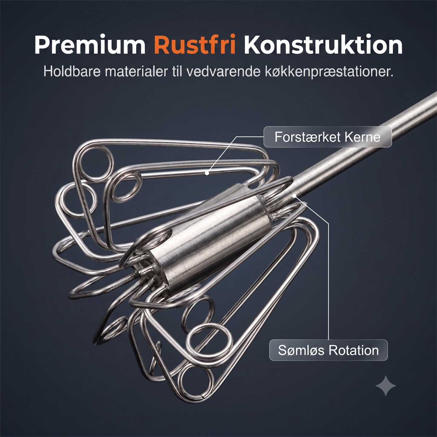 Tryk-aktiveret Strømløs Rustafvisende Rustfrit Stål Piskeris