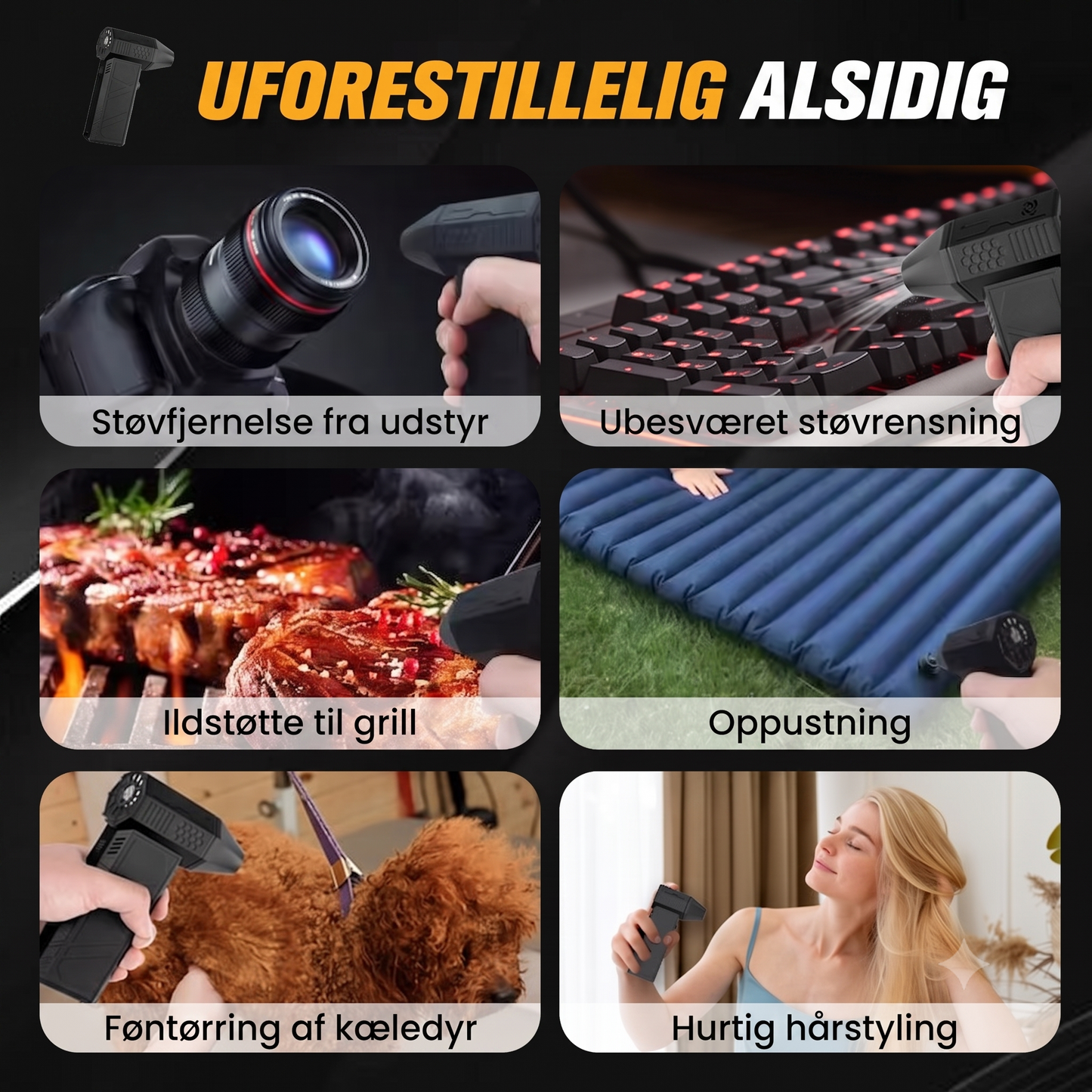 Ny og forbedret kraftfuld blæser med høj hastighed