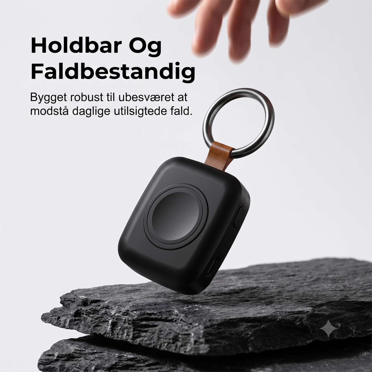 Stilfuld trådløs oplader til smartwatch – Bærbar powerbank